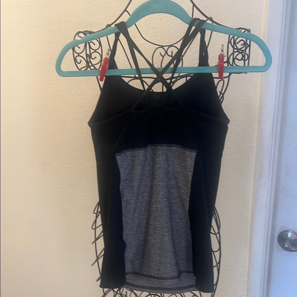 Black and Gray Athletic Tank Top - Picture 2 of 3